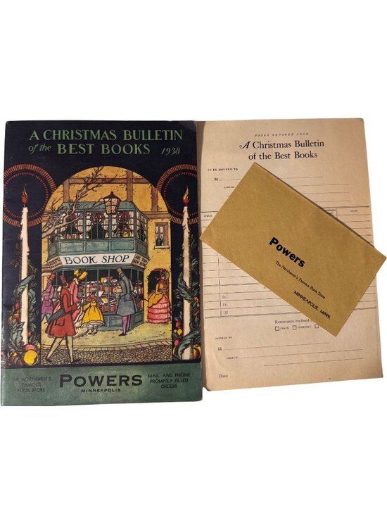 Powers Other - Vintage 1938 "A Christmas Bulletin Of The Best Books" catalogPowers Rare Mpls MN